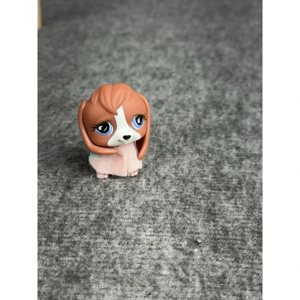 Hasbro Littlest Pet Shop‎ Brown Dog Beagle #567 Figure 2007 Blue Eyes LPS Toy